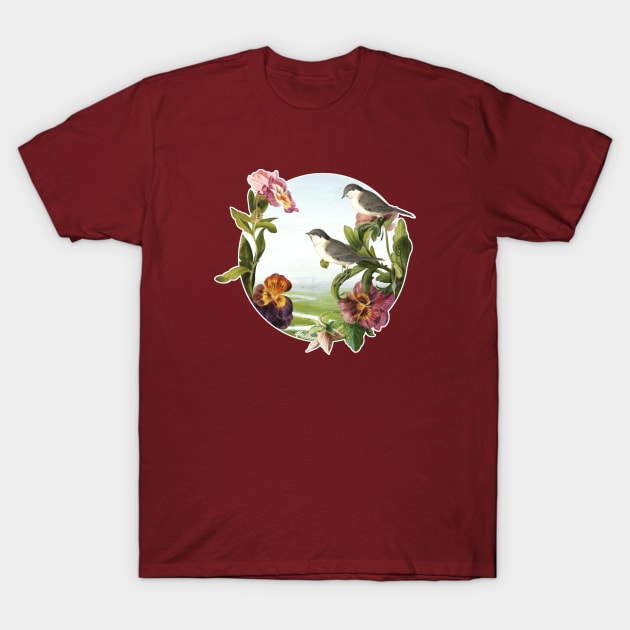 Orchids and Birds T-Shirt by DVerissimo